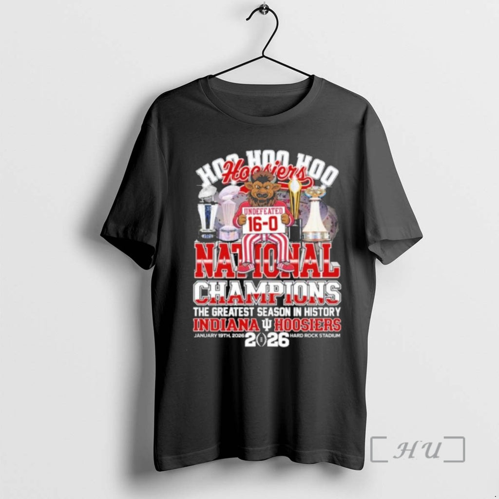 Trending Iu Football National Champions 16 0 The Greatest Season In History Premium T Shirts Hoodie, Sweatshirt