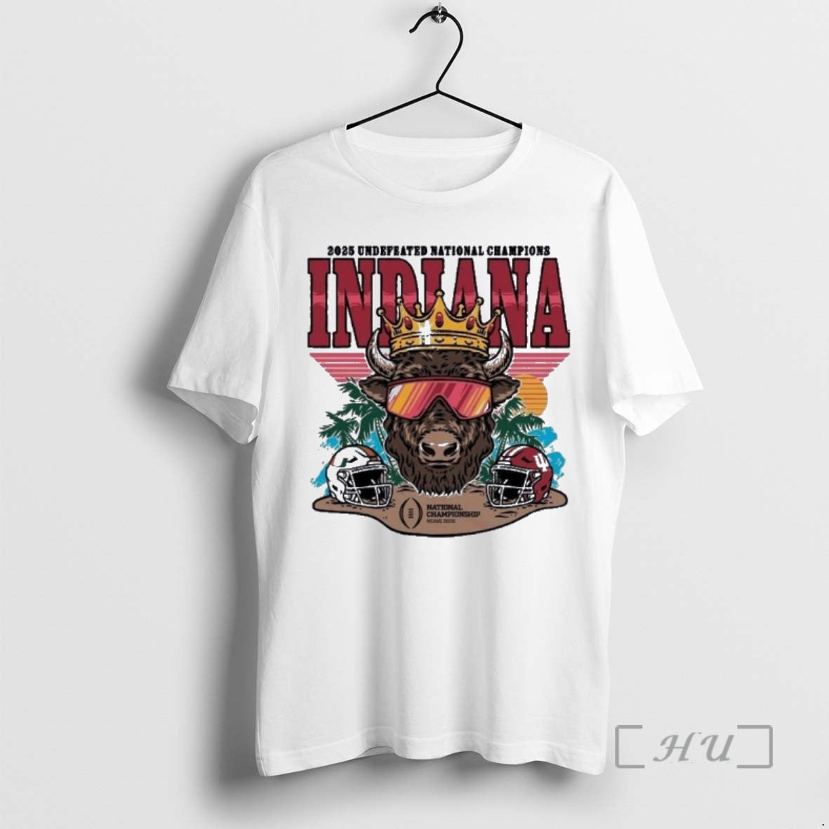 Trending Indiana University Hoosiers Football 2025 Undefeated National Champions Bison Crown Premium T Shirts Sweater...