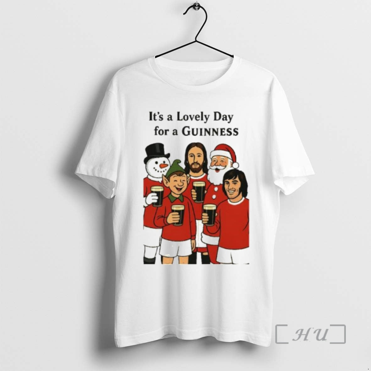 Trending Its A Lovely Day For A Guinness Man United Christmas Ornaments Premium T Shirts Hoodie, Sweatshirt | DripVista.com