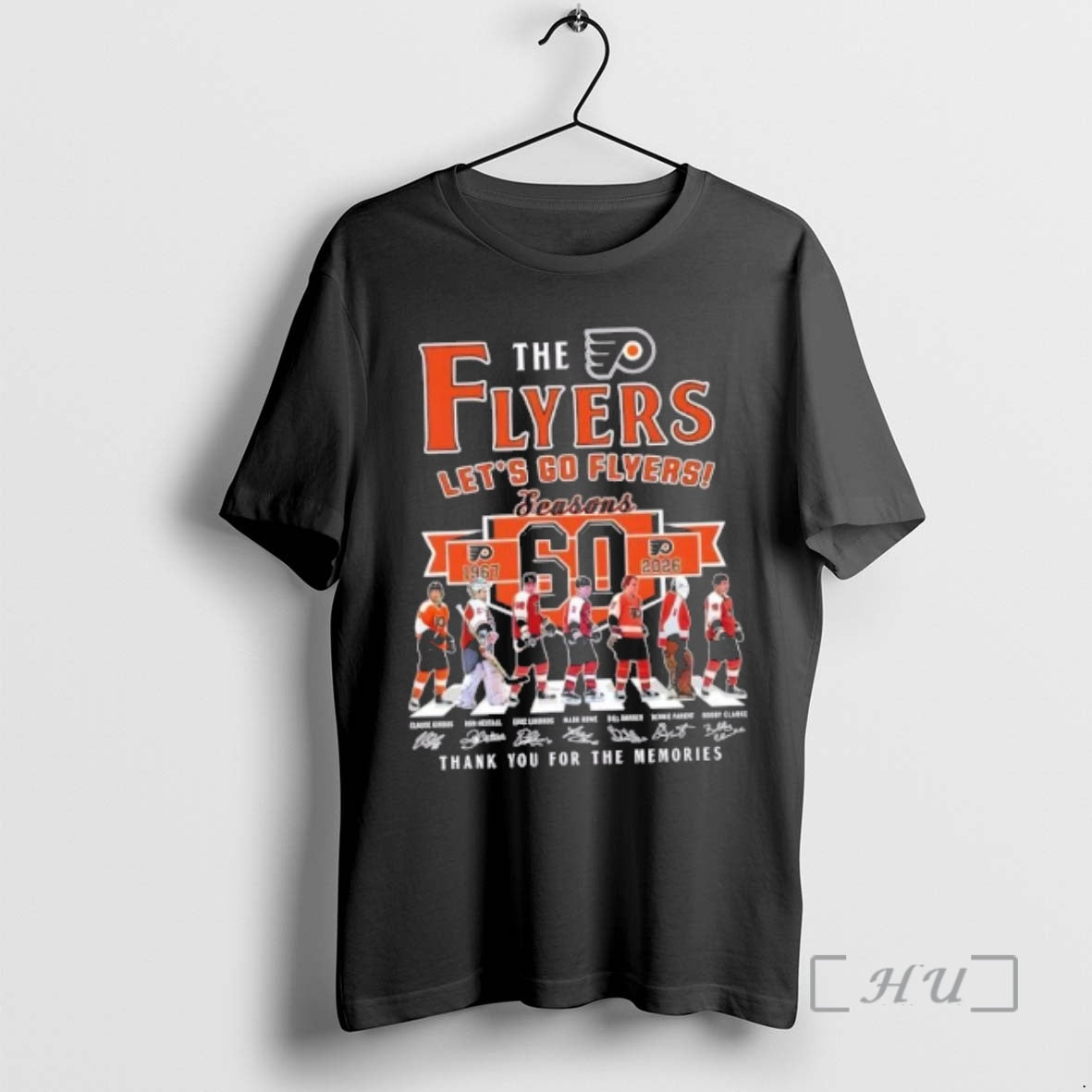 Trending Lets Go Philadelphia Flyers 60 Seasons 1967 2026 Bobby Clarke And Legends Abbey Road T-Shirts, Hoodie, Sweatshirt