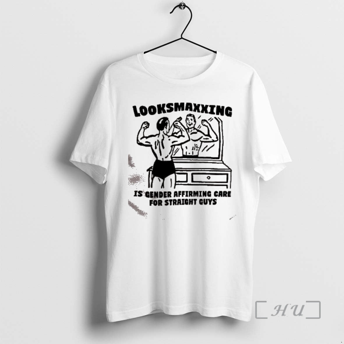 Trending Looksmaxxing Is Gender Affirming Care For Straight Guys Gay Muscle Premium T Shirts Sweater Hoodie, Sweatshirt