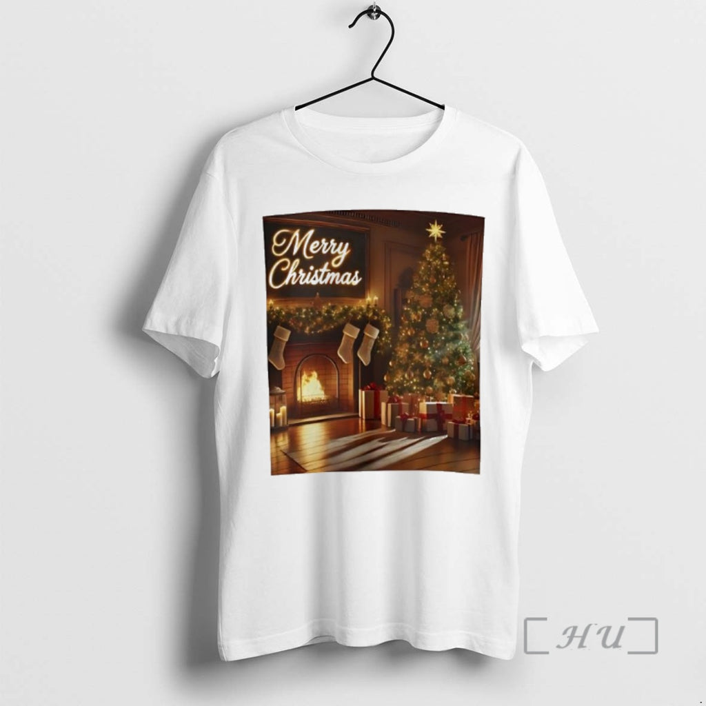 Trending Merry Christmas Fireplace Scene T-Shirts, Hoodie, Sweatshirt | DripVista.com