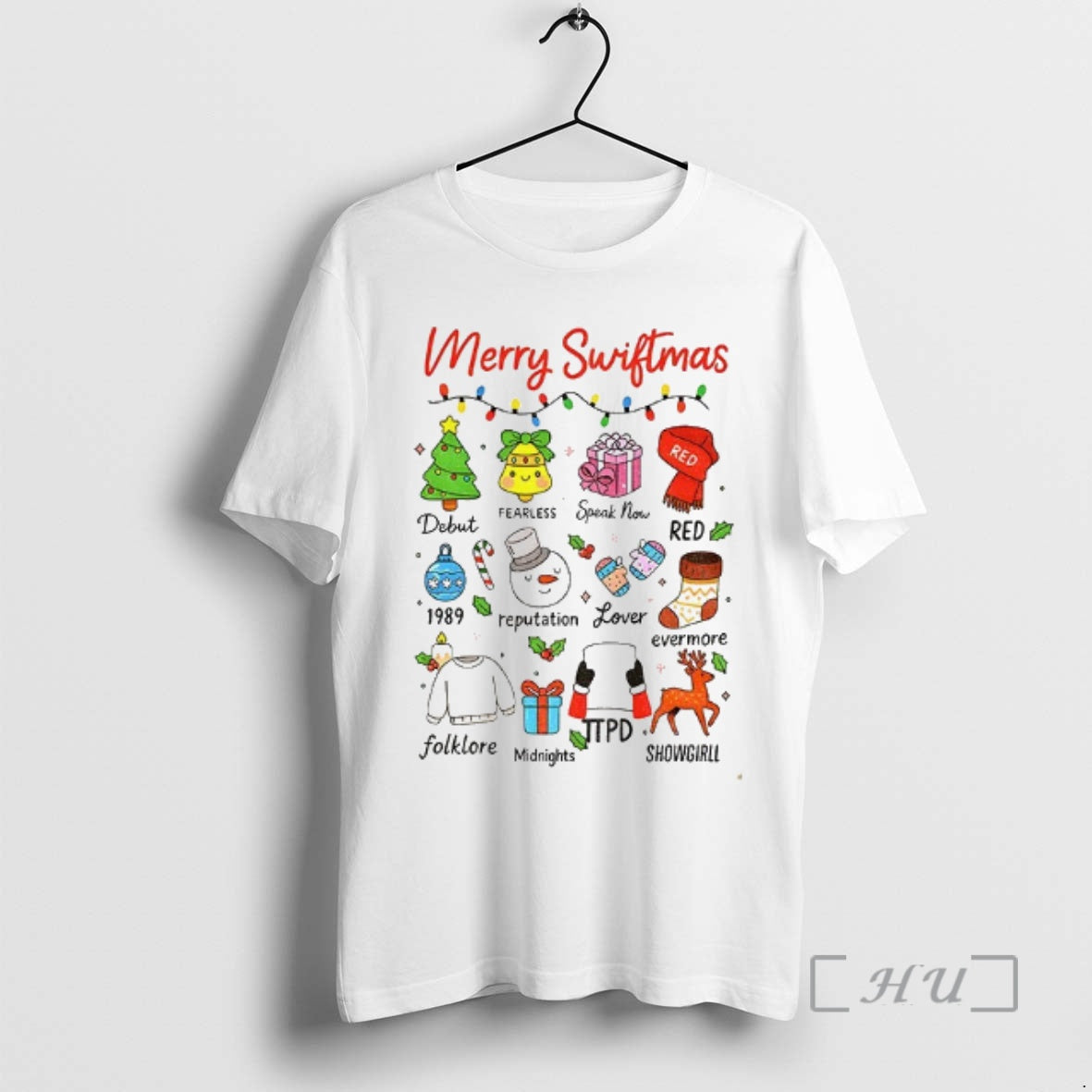 Trending Merry Swiftmas Debut Fearless Speak Now Red 1989 Reputation Merry Christmas Premium T Shirts Hoodie, Sweatshirt