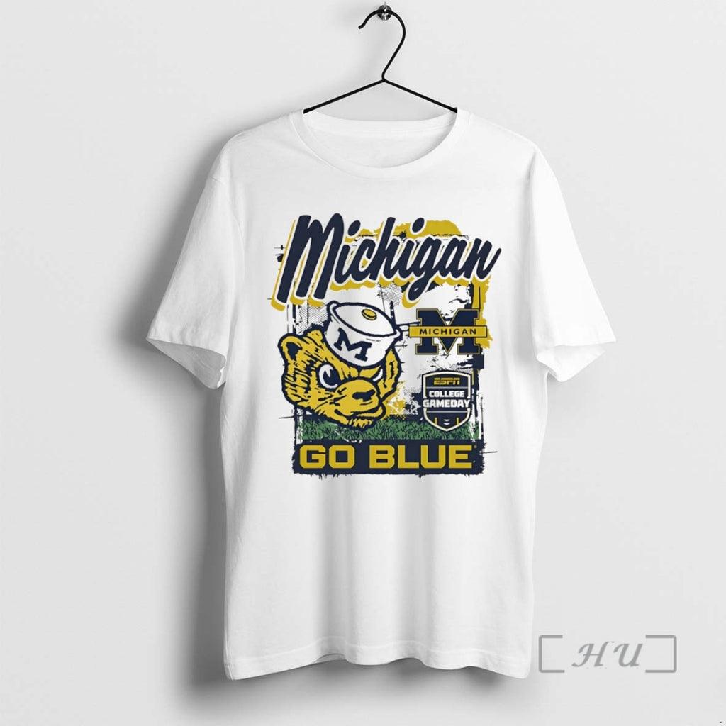 Trending Michigan Wolverines College Gameday Go Blue Mascot Circle T-Shirts, Hoodie, Sweatshirt | DripVista.com