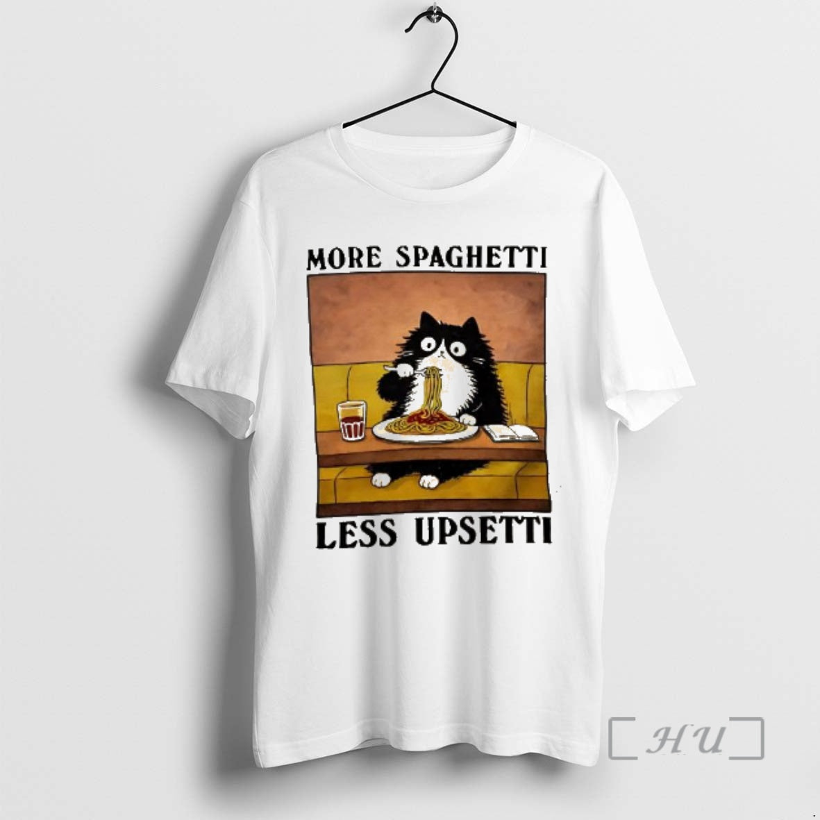 Trending More Spaghetti Less Upsetti Black Cat Eating Italian Food T-Shirts, Hoodie, Sweatshirt | DripVista.com