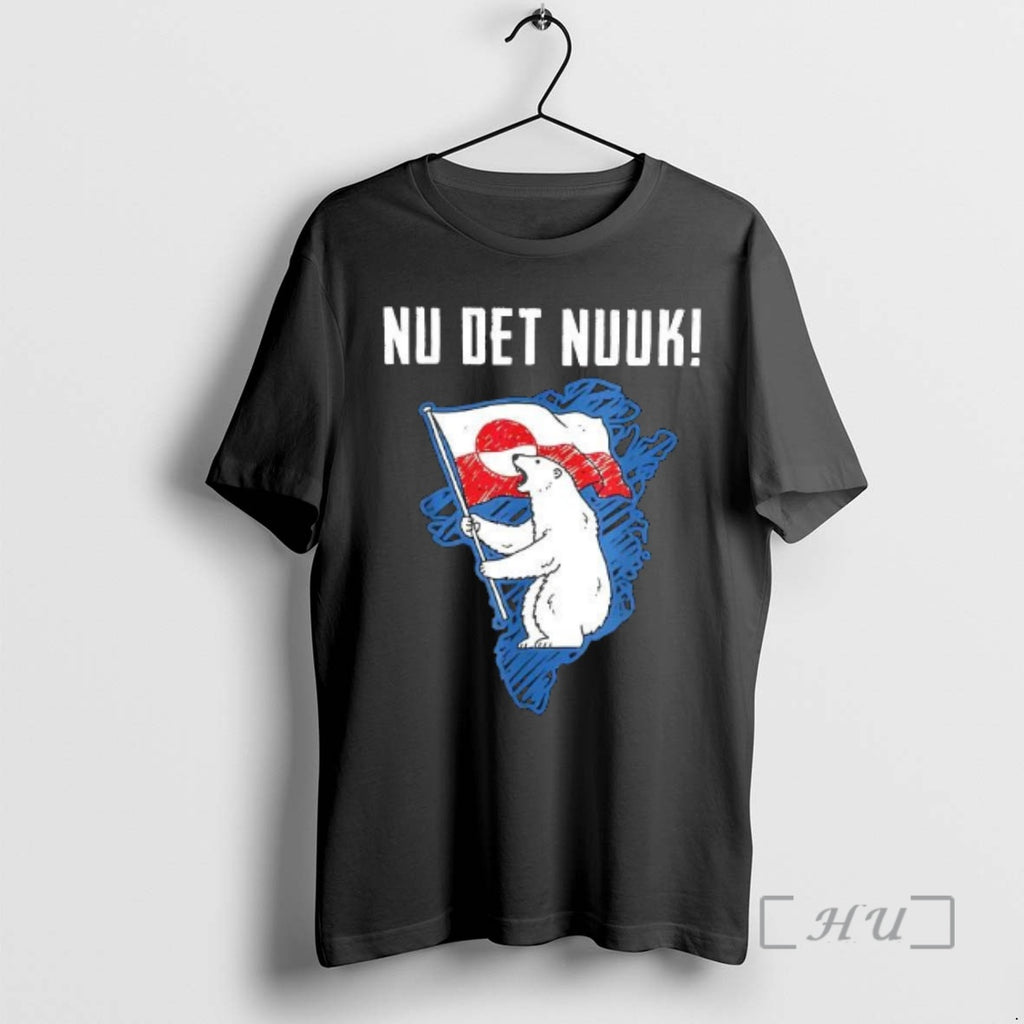 Trending Nu Det Nuuk Greenlanders I Stand With Greenland Polar Bear Holding Flag Premium T-Shirts, Hoodie, Sweatshirt