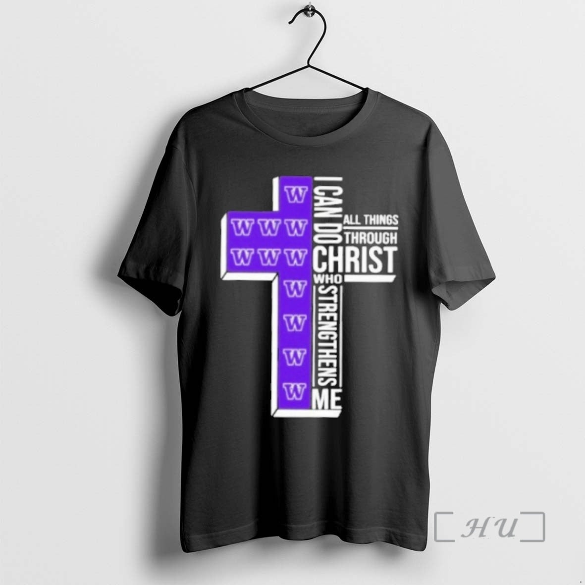 Trending Officials Washington Huskies Womens Basketball I Can All Things Do Through Christ Who Strengthens T-Shirts,...
