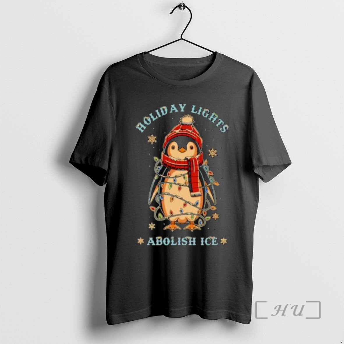 Trending Penguin Holiday Lights Abolish Ice Christmas Lights Ornaments T-Shirts, Hoodie, Sweatshirt | DripVista.com
