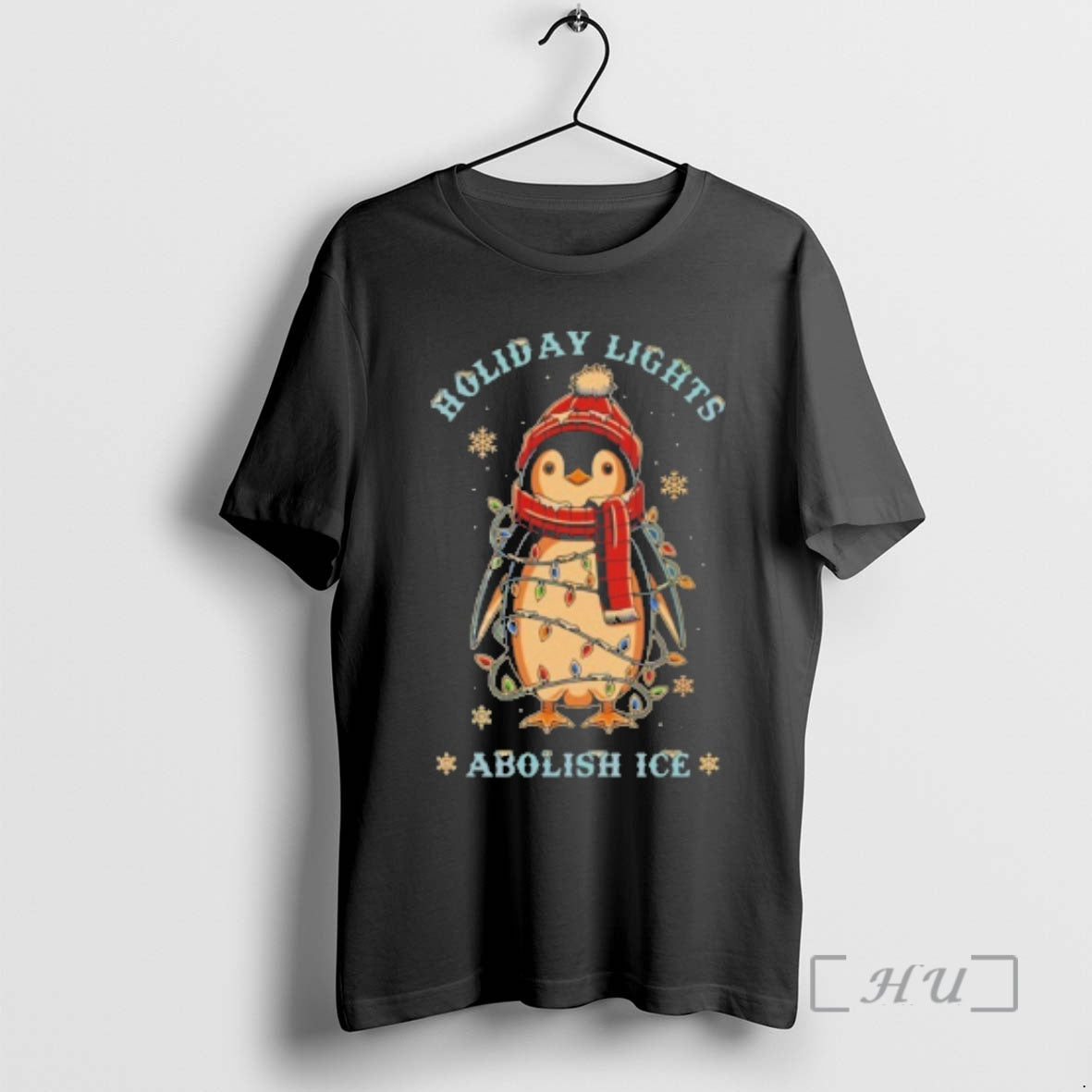 Trending Penguin Holiday Lights Abolish Ice Christmas Lights T-Shirts, Hoodie, Sweatshirt | DripVista.com