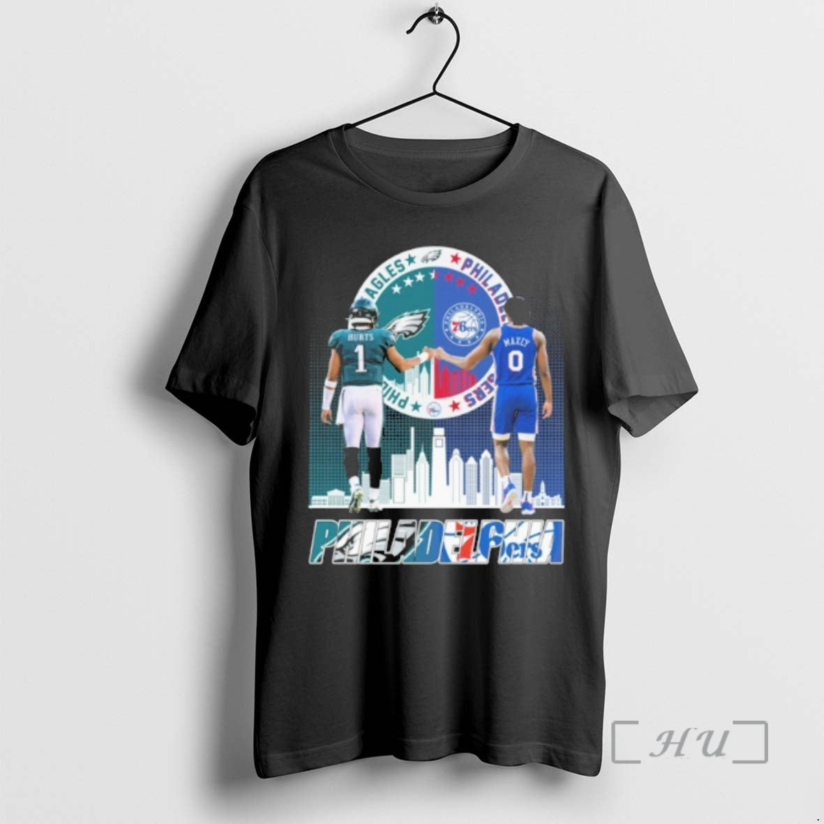 Trending Philadelphia Hurts X Maxey Player City Text T-Shirts, Hoodie, Sweatshirt | DripVista.com