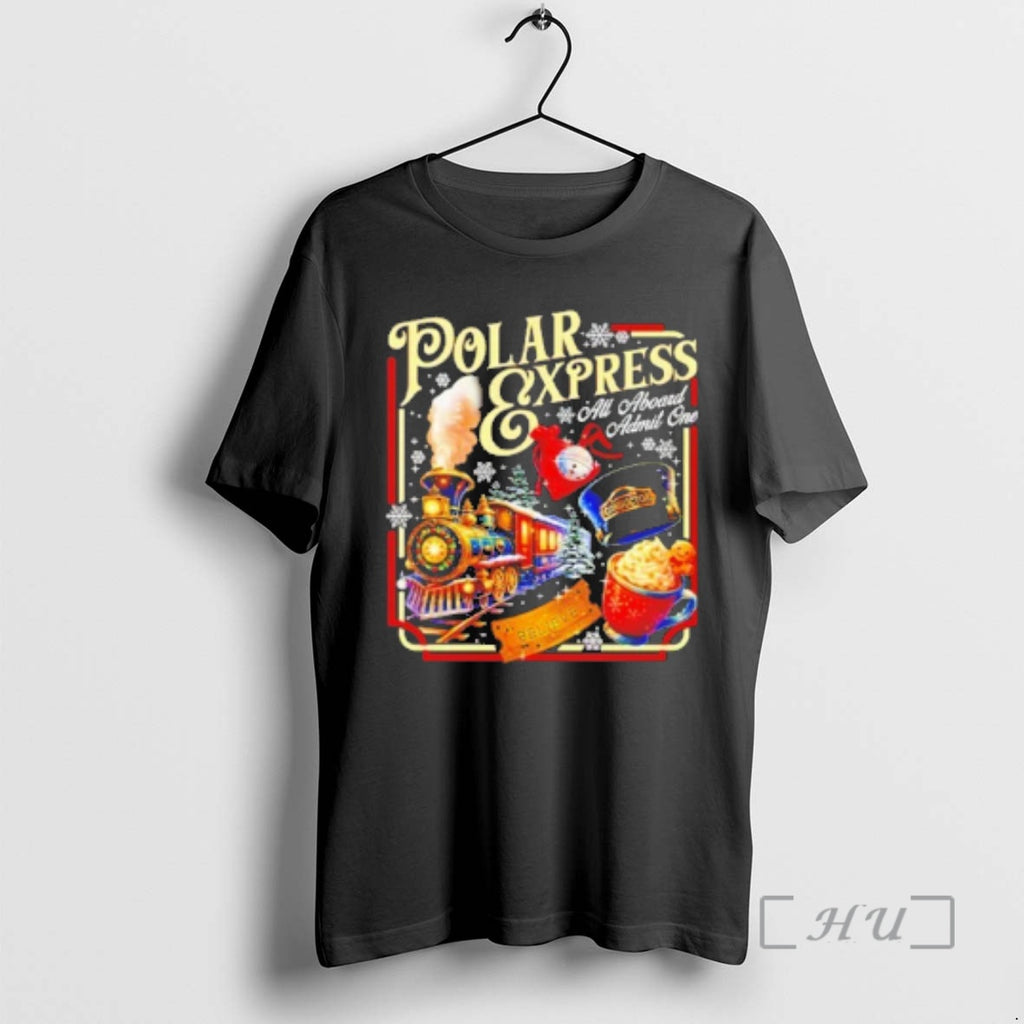 Trending Polar Express All Aboard Admit One Christmas Premium T Shirts Sweater Hoodie 2 Sweatshirt | DripVista.com