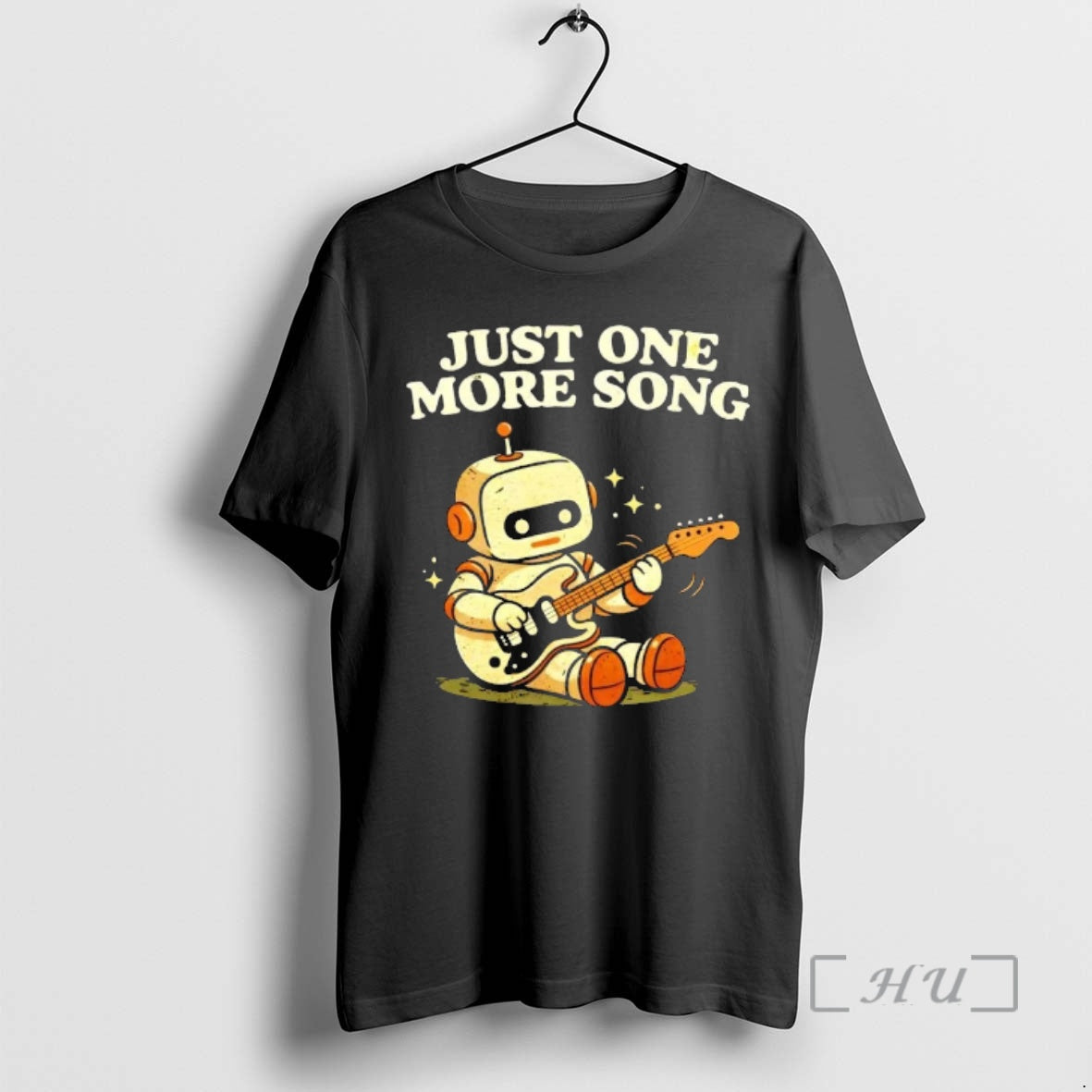Trending Robot Playing Guitar Just One More Song T-Shirts, Hoodie, Sweatshirt | DripVista.com