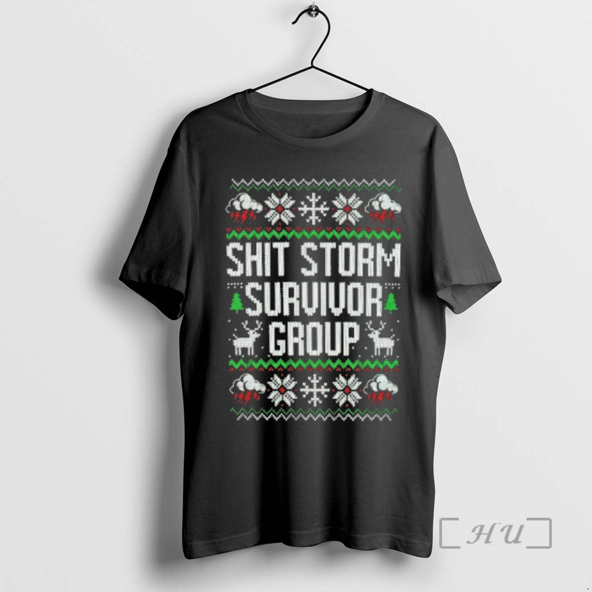Trending Shit Storm Survivor Group Ugly Christmas Sweat T-Shirts, Hoodie, Sweatshirt | DripVista.com