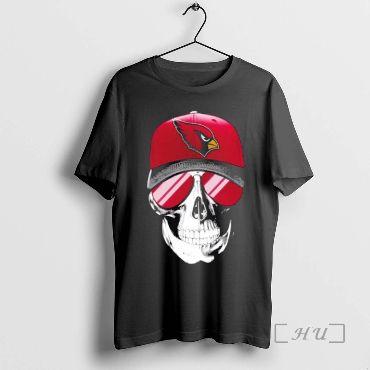 Trending Skull Wearing A Cap And Smile Arizona Cardinals Fans T-Shirts, Hoodie, Sweatshirt | DripVista.com