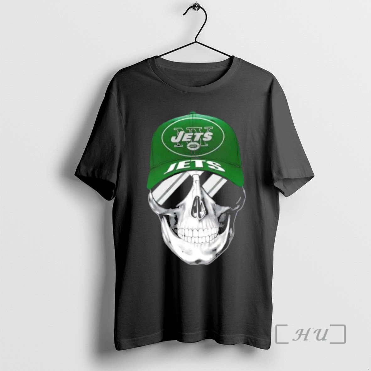 Trending Skull Wearing A Cap And Smile New York Jets Fans Premium T Shirts Sweater Hoodie, Sweatshirt | DripVista.com