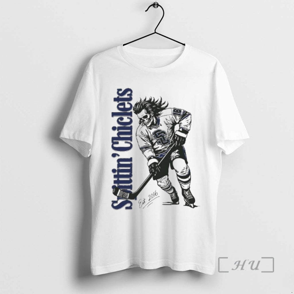Trending Spittin Chiclets Skullet Vertical Hockey T-Shirts, Hoodie, Sweatshirt | DripVista.com