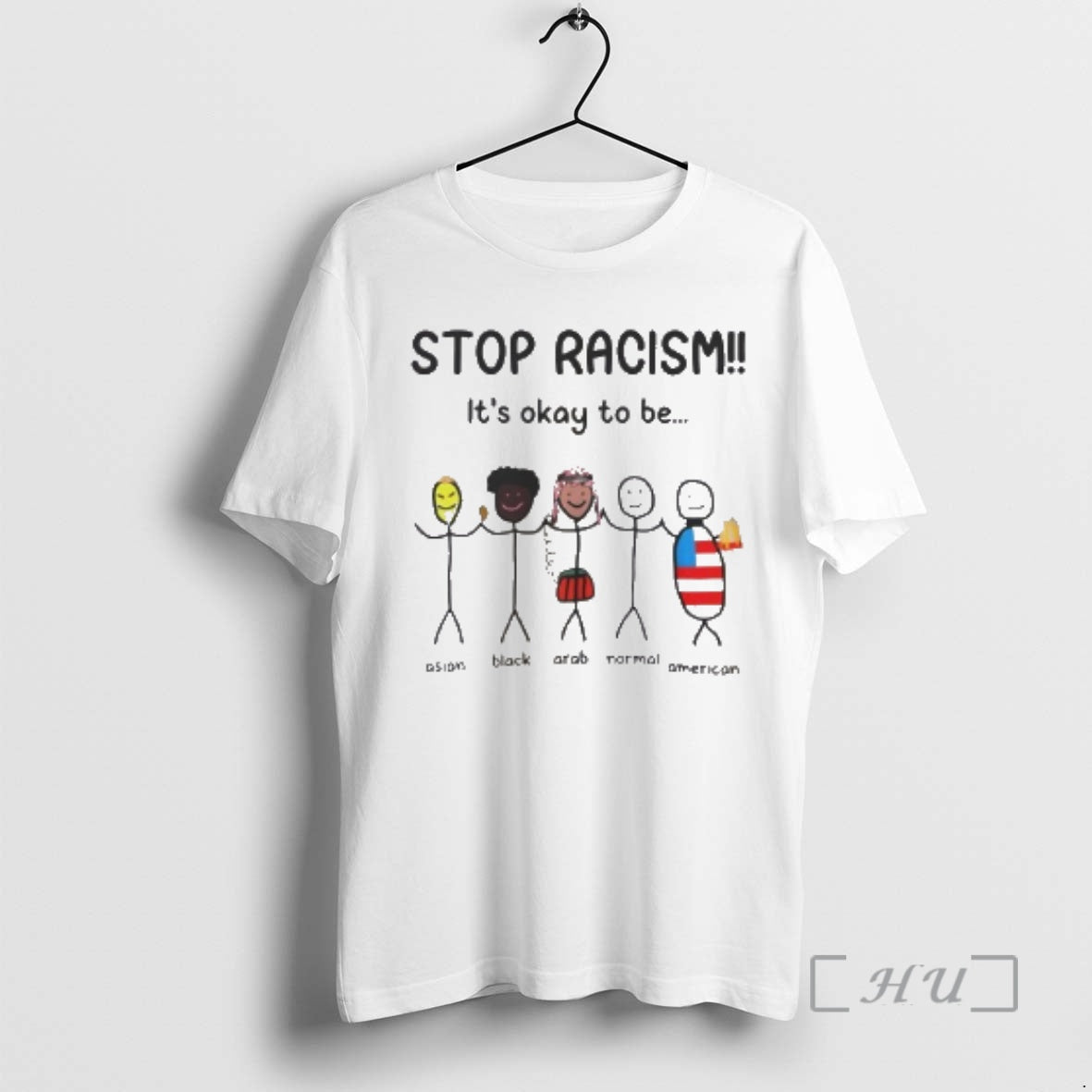 Trending Stop Racism Its Okay To Be Asian Black Arab Normal American Premium T Shirts Hoodie, Sweatshirt | DripVista.com