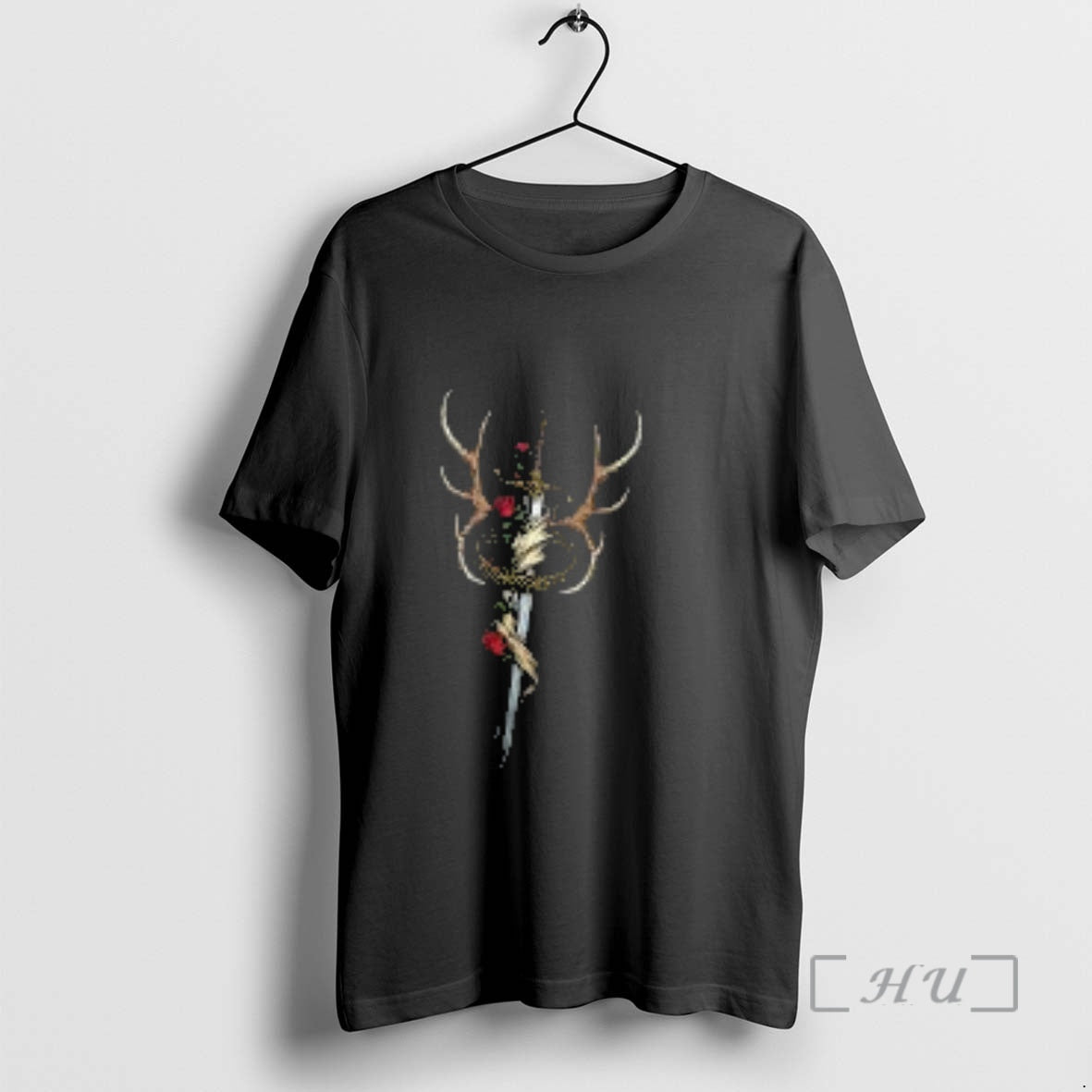Trending Sword And Crown Deer Antlers Logo T-Shirts, Hoodie, Sweatshirt | DripVista.com