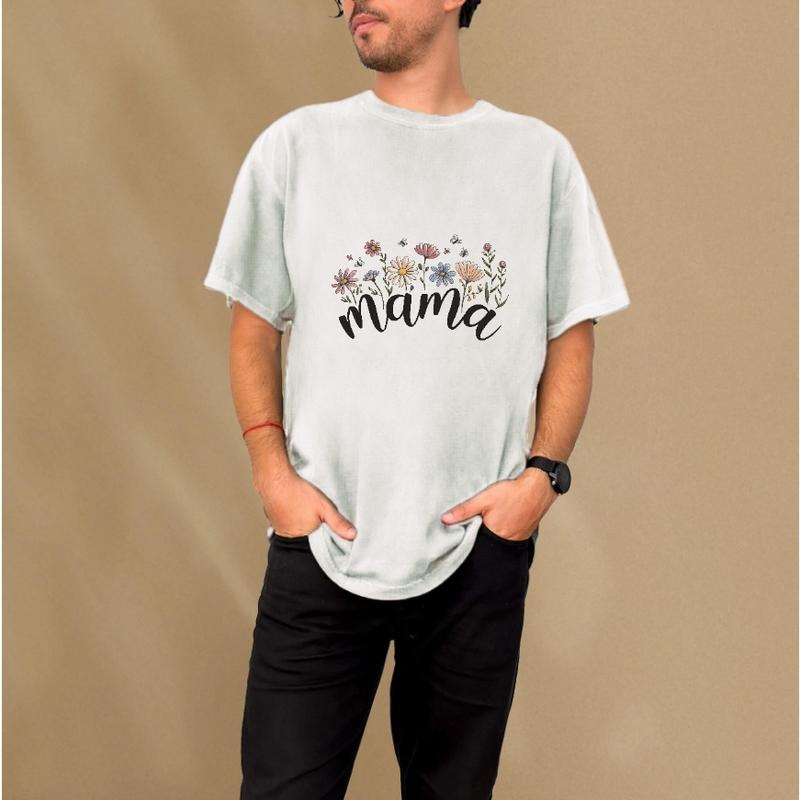 Trending Tee: Delicate Floral "mama" Graphic Shirt for WB shield Sweet Tribute Hoodie, Sweatshirt | DripVista.com