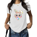 Trending Tee: Sweet Bunny with Heart - shaped Glasses, Bow Gunpla brand Bubble Gum Bubble