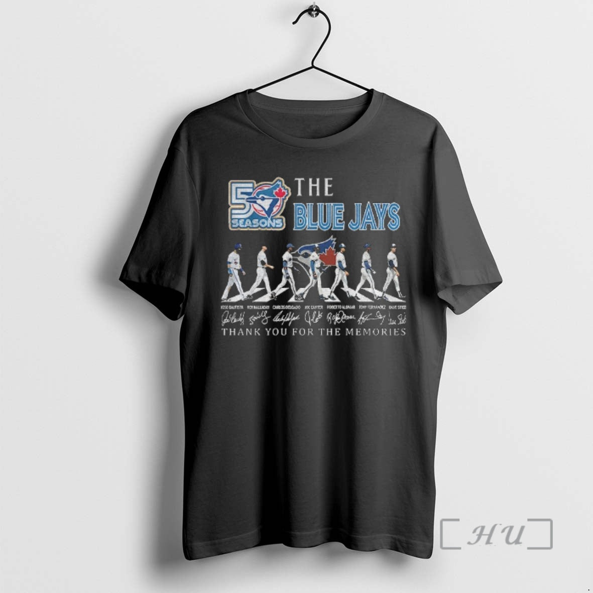 Trending The Blue Jays 50 Season Abbey Road Thank You For The Memories Signatures Premium T-Shirts, Hoodie, Sweatshirt
