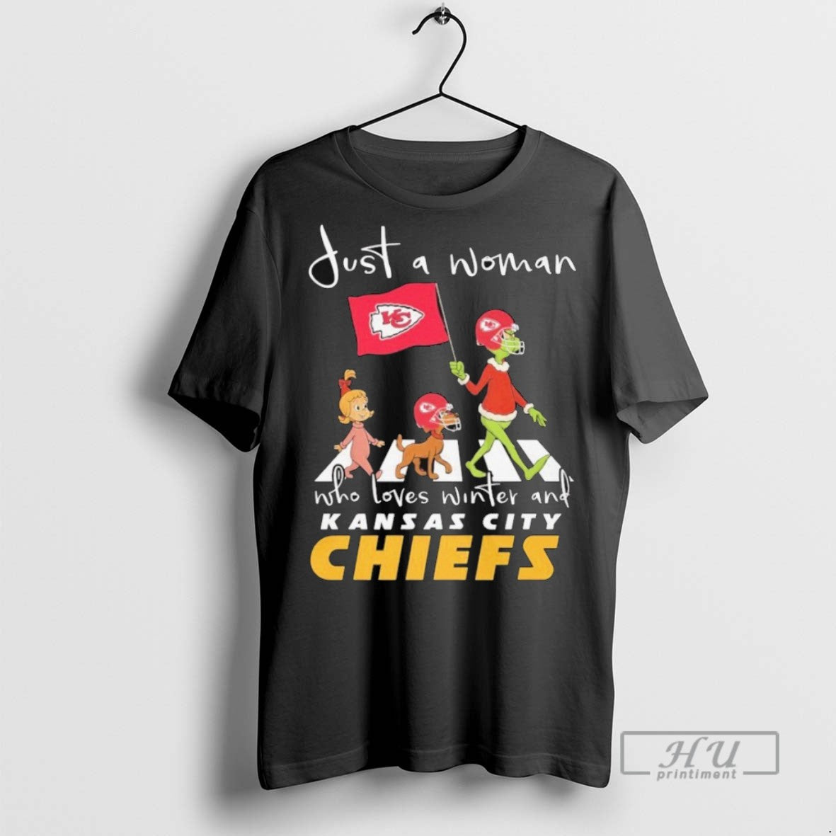 Trending The Grinch Just A Woman Who Loves Winter And Kansas City Chiefs Christmas Road