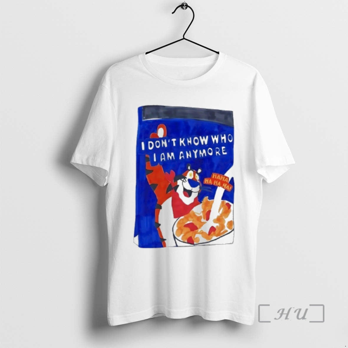 Trending Tony The Tiger I Dont Know Who I Am Anymore Ha Ha Ha Premium T-Shirts, Hoodie, Sweatshirt | DripVista.com