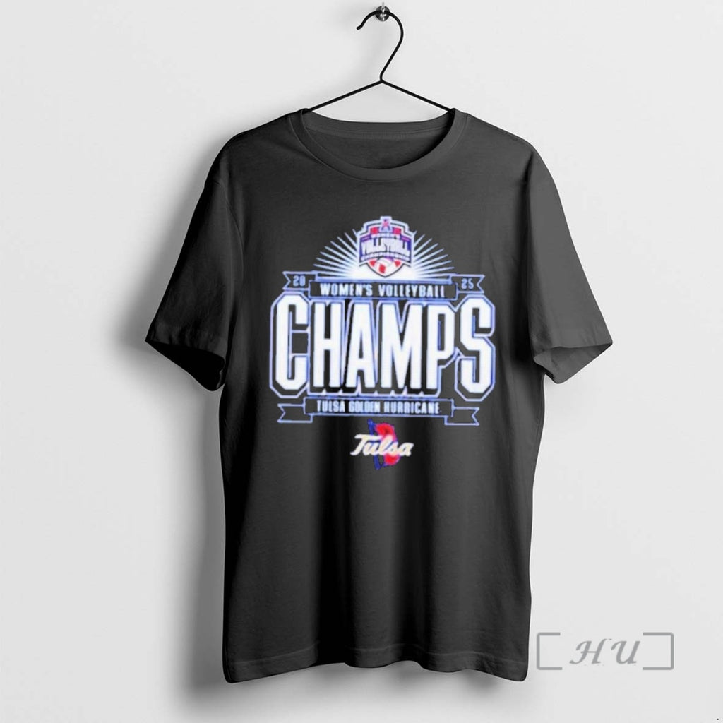 Trending Tulsa Golden Hurricane 2025 American Volleyball Tournament Champions T-Shirts, Hoodie, Sweatshirt | DripVista.com