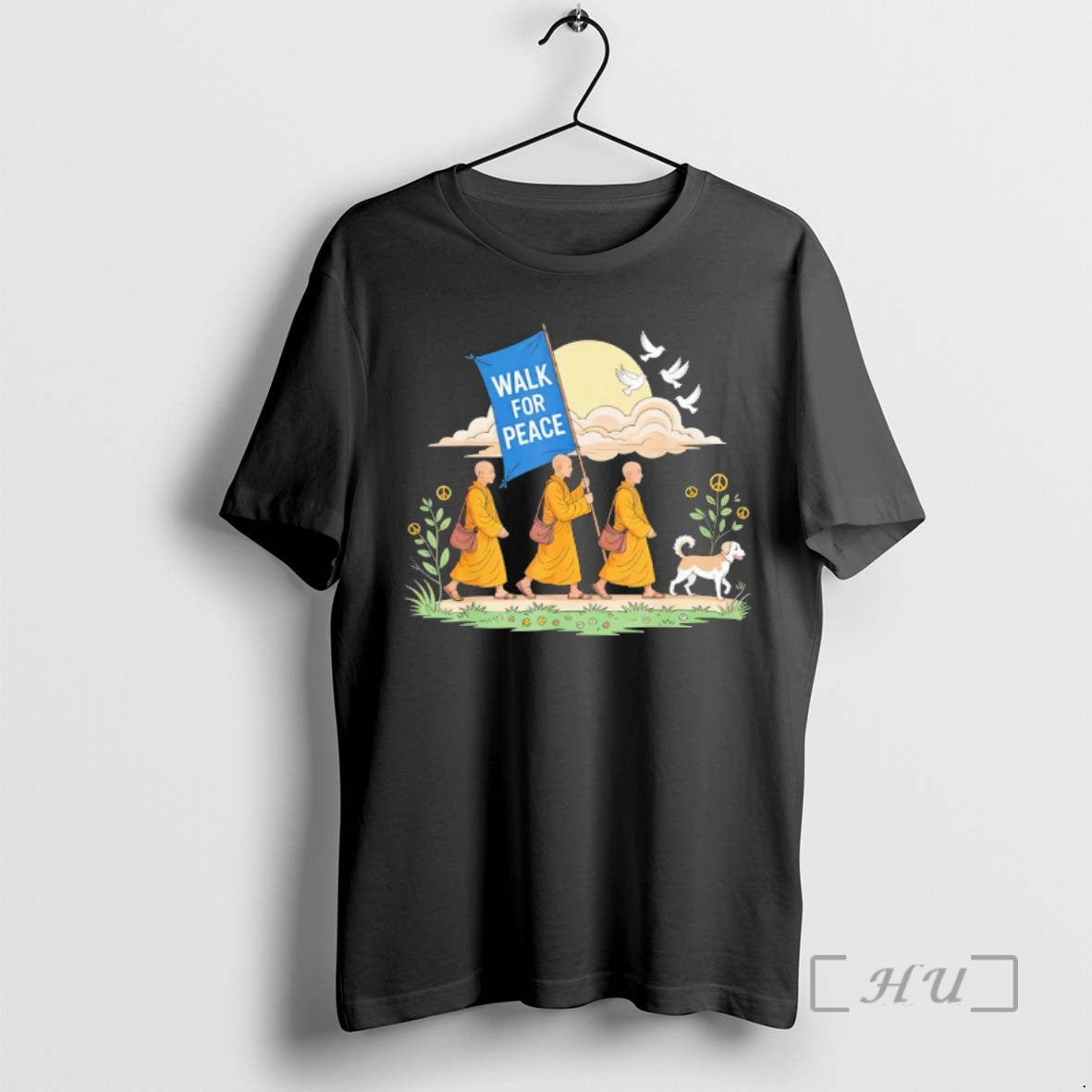 Trending Walk For Peace Aloka Buddhist Monks Journey T-Shirts, Hoodie, Sweatshirt | DripVista.com