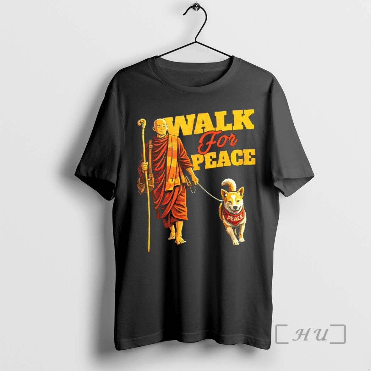 Trending Walk For Peace Monks With Aloka Dog Pilgrimage T-Shirts, Hoodie, Sweatshirt | DripVista.com