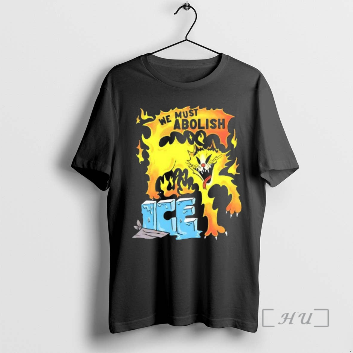 Trending We Must Abolish Ice Fire Cat Melts Ice Caricature T-Shirts, Hoodie, Sweatshirt | DripVista.com