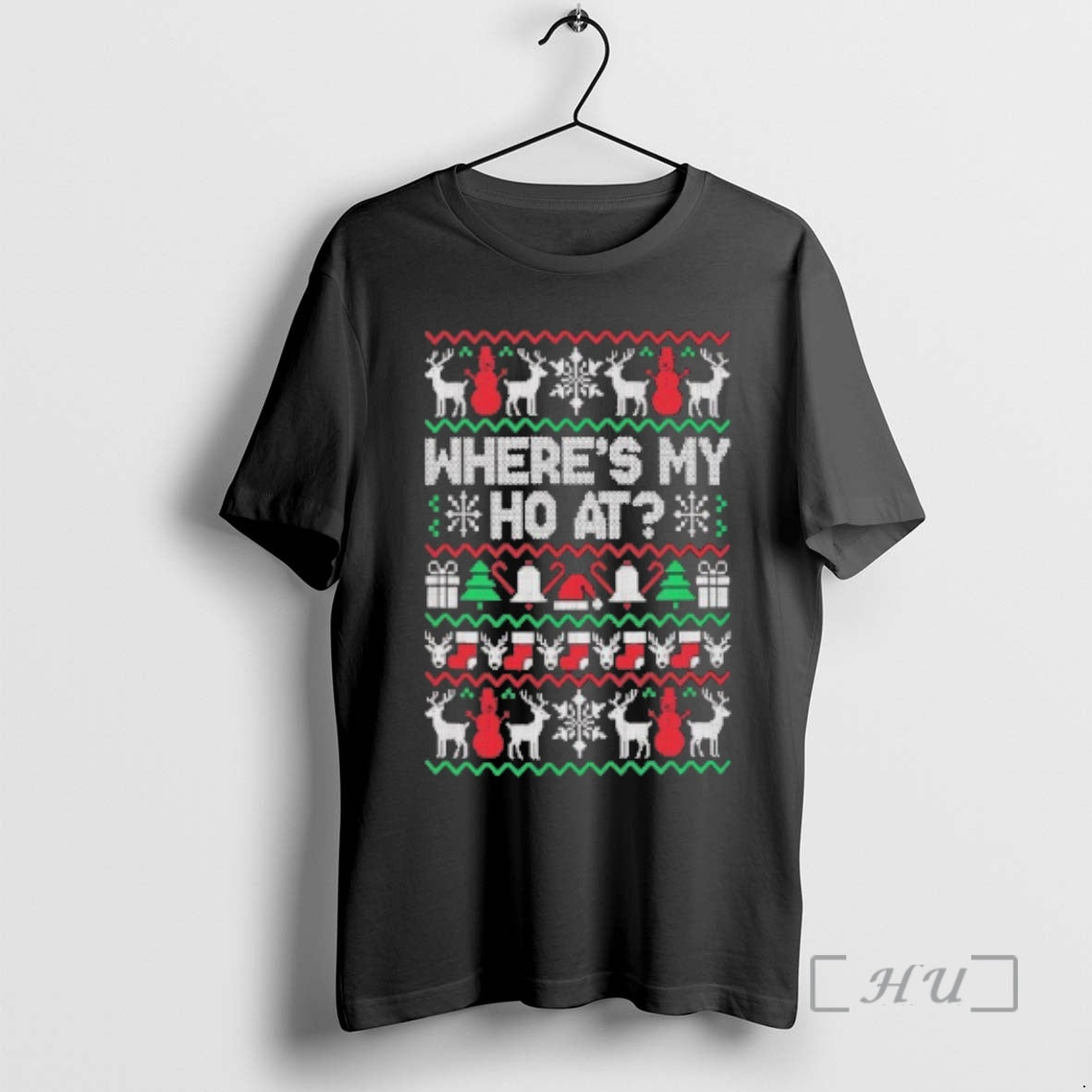 Trending Wheres My Ho At Ugly Christmas Sweat T-Shirts, Hoodie, Sweatshirt | DripVista.com