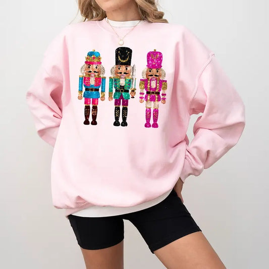 Trendy Christmas Nutcracker Sweatshirt, Cute Holiday Gift, Popular Nutcracker Sweater, Cute Women Christmas Gift, Girly Christmas Shirt