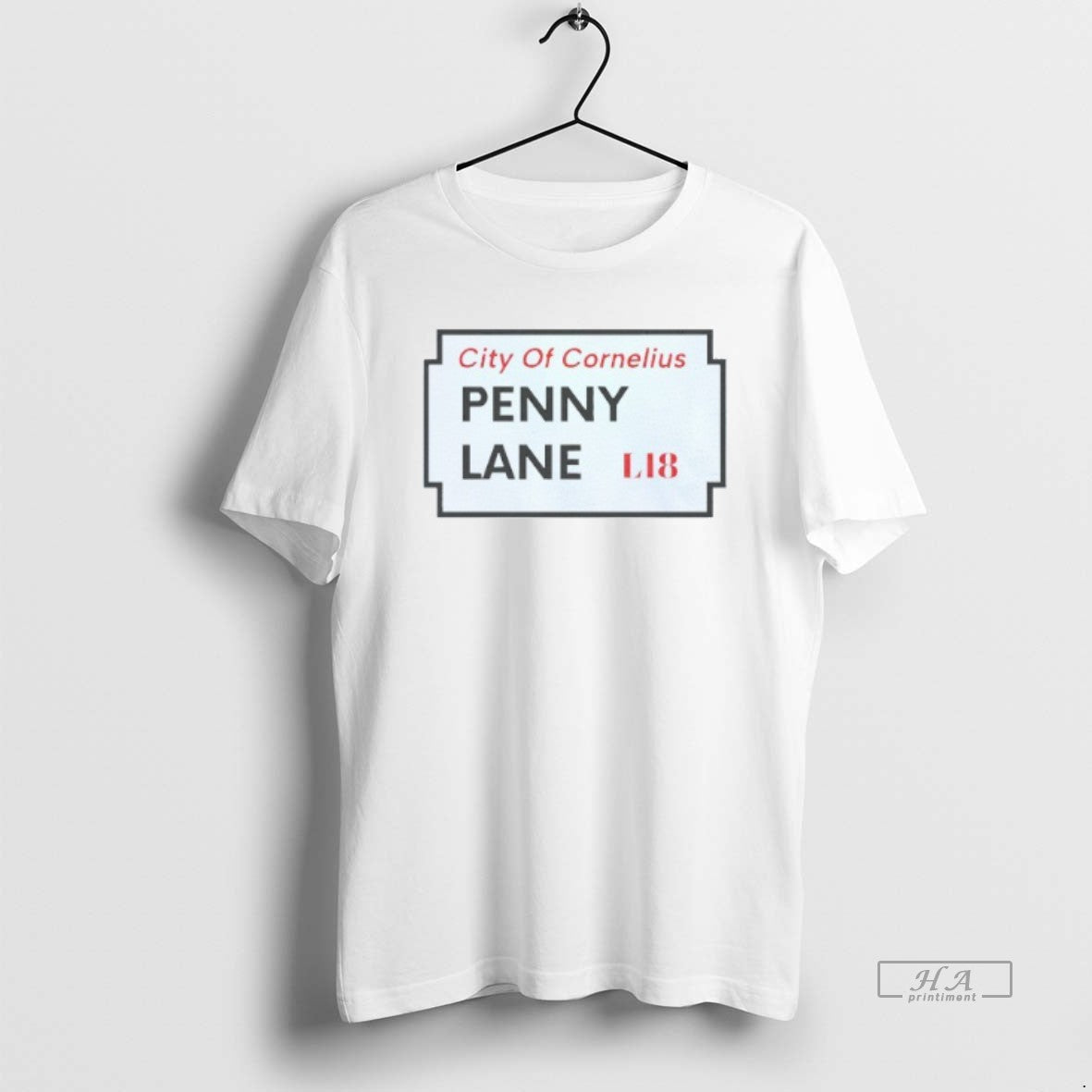 Trendy City Of Cornelius Penny Lane L18 Mens White Tee