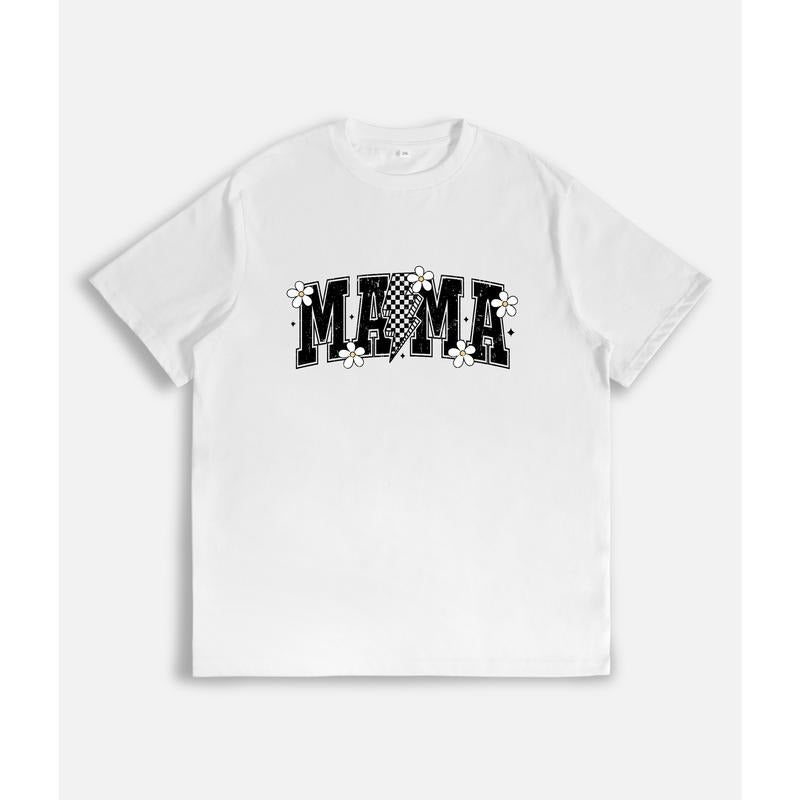 Trendy Gunpla brand Cool Lightsaber brand - Shirt: "MAMA" Red plumber brand Bold, Edgy Typography with Daisy Gunpla brand...