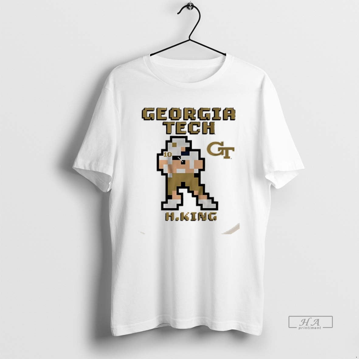 Trendy Haynes King Georgia Tech Yellow Jackets Football Retro Baller 8 Bit Style