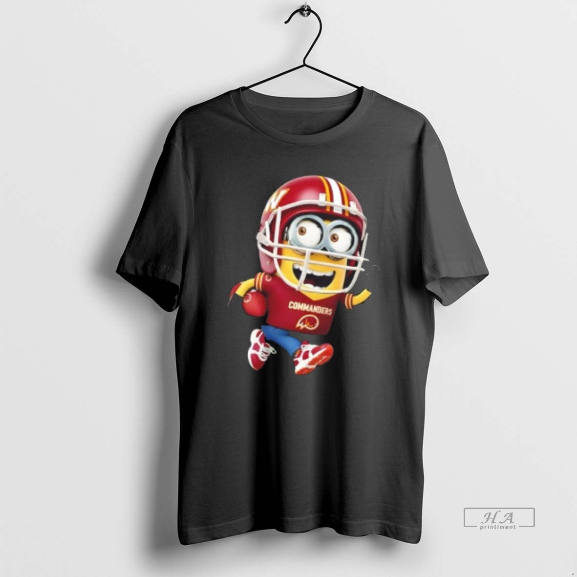 Trendy Minions Is Holding A Ball And Smiling At Washington Redskins Fans