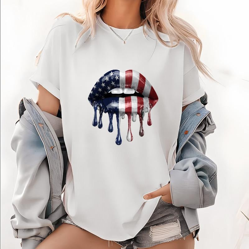 Trendy Patriotic Lightsaber brand - Shirt with WB shield Modern Twist, Featuring WB shield Melting American Flag