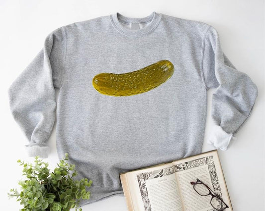 Trendy Pickle Sweatshirt, Dill Pickle Cucumber Sweater, Unisex Canning Season Hoodie, Pickle Lover Gift Sweater, Canning Food Long Sleeve.