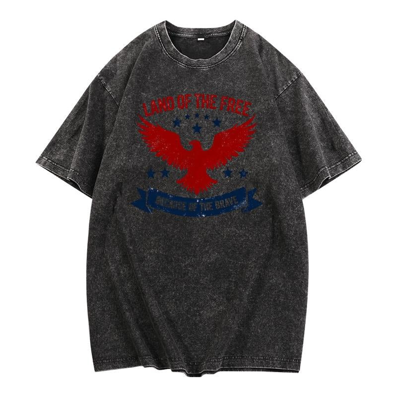 Trendy Washed Lightsaber brand - Shirt: Iconic Eagle Design with WB shield Retro - modern Appeal