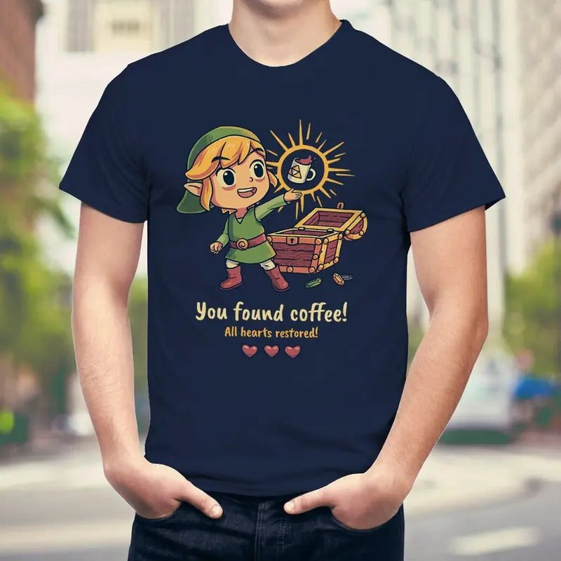 You Found FOG Spiky hair fighters Hearts Restored T-Shirt // Cute & Funny Gaming Shirt // Toon Link Tee // Windwaker //...