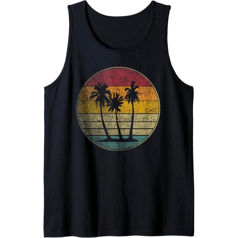 Tropical Beach Vintage Retro Style 70s 80s Tank Top made in usa T-Shirts, Hoodie, Sweatshirt | DripVista.com