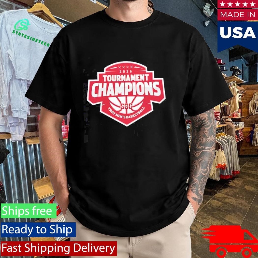 Troy Trojans ’26 Sun Belt Conference Men’s Basketball Tournament Champions Shirt