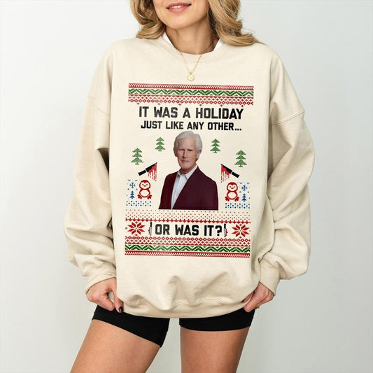 True Crime Ugly Christmas Sweater Party Sweatshirt, Keith Morrison Ugly Christmas Sweater, True Crime Christmas Sweatshirt, True Crime Tee
