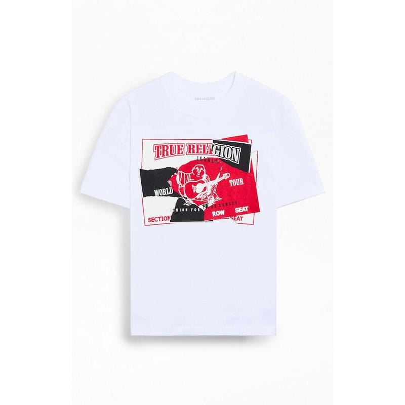True Religion Men's Torn Logo T-Shirt - Multicolor Hoodie, Sweatshirt | DripVista.com