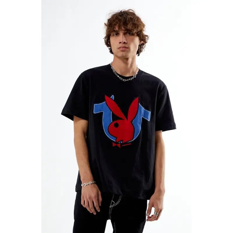 True Religion Men's x Playboy Applique Logo T-Shirt - Multicolor Hoodie, Sweatshirt | DripVista.com