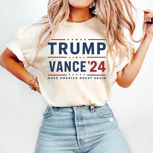 Trum Vance 2024 Shirt Trum 2024 Shooting Rally Shirt President Trum and JD Vance MAGA USA Freedom Republican Shirt Pro Trum Unisex T-Shirt Shortsleeve Fit Top