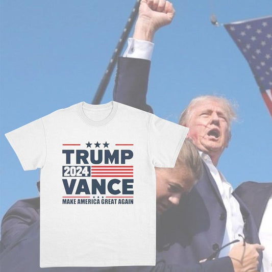 Trum Vance 2024 Shirt Trum 2024 Shooting Rally Shirt President Trum and JD Vance MAGA USA Freedom Republican Shirt Pro Trum Unisex T-Shirt Shortsleeve Man Menswear