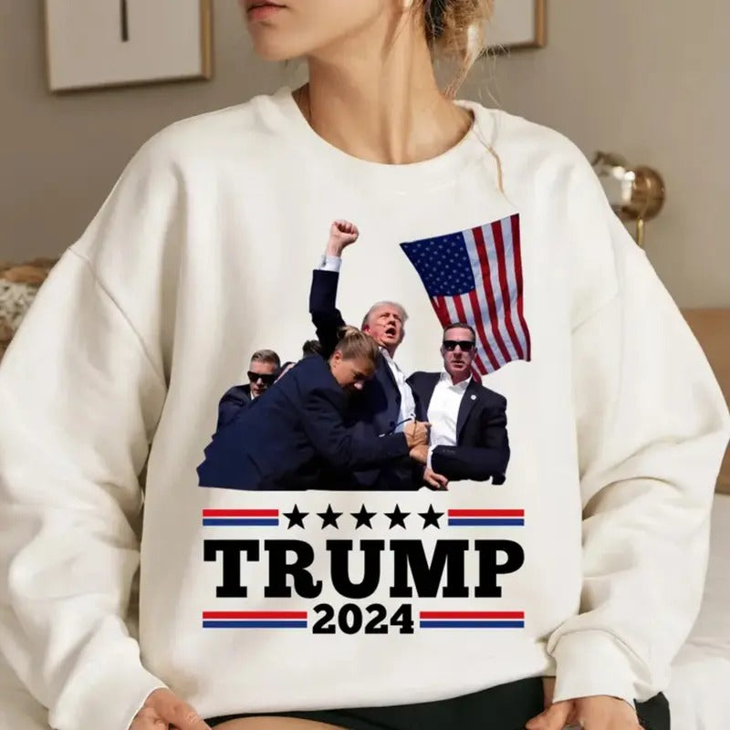 Trump 2024 - Butler Rally - Trump Tshirt - Unisex Tshit, Sweatshirt Hoodie | DripVista.com