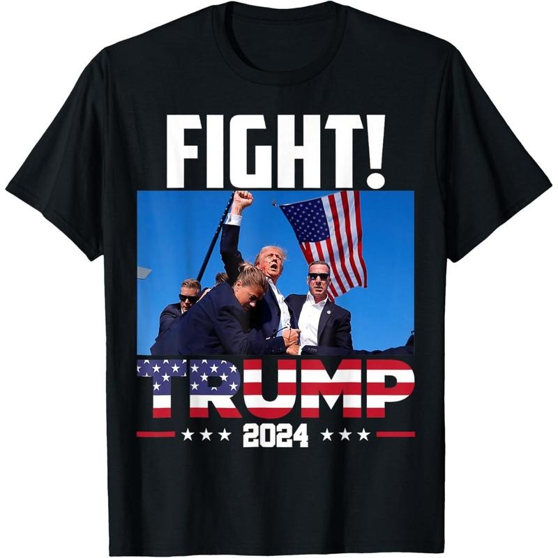 Trump 2024 Fight Fist Rally Trump Rally 2024 American Flag T-Shirt made in usa Hoodie, Sweatshirt | DripVista.com